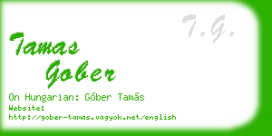 tamas gober business card