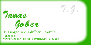 tamas gober business card